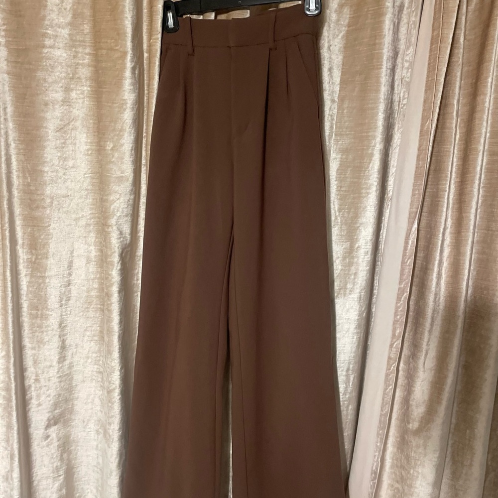Abercombie brown sloane dressy pants xxs Wide-Leg Pants